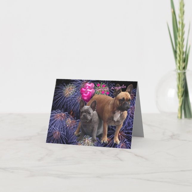 French Bulldoggen table sets Invitation (Front)