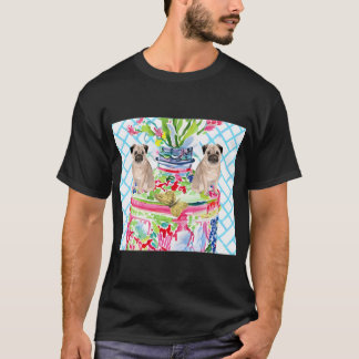 French bulldogs and chinoiserie jar T-Shirt