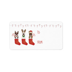 French Bulldogs Christmas Candy Canes Red Label