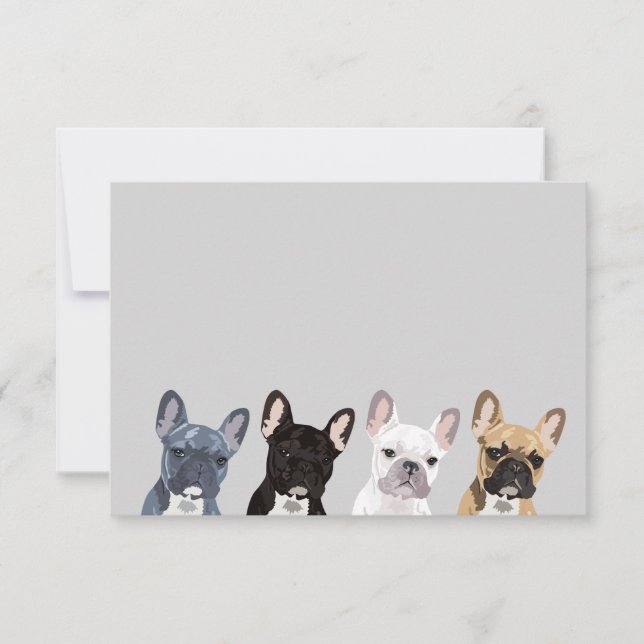 French Bulldogs Cute Frenchie Pet Dog Card (Front)
