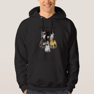 French Bulldogs Friends Frenchies  Bulldog Mum Dad Hoodie