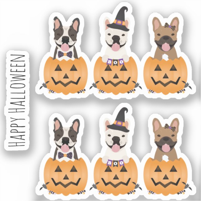 French Bulldogs Happy Halloween (Front)