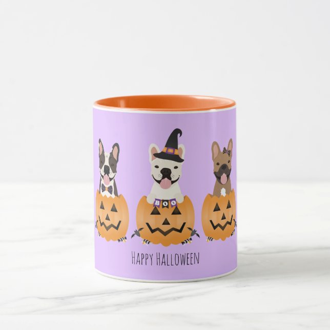 French Bulldogs Happy Halloween Mug (Center)
