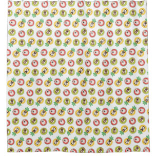 French Bulldogs In Fruit Pool Floats Pattern Shower Curtain