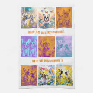 French Bulldogs personalised kitchen towel