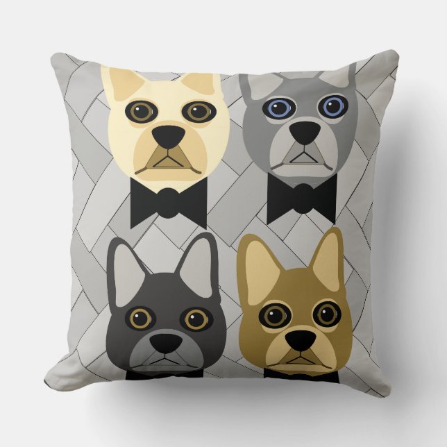 French Bulldogs Pillow (Front)