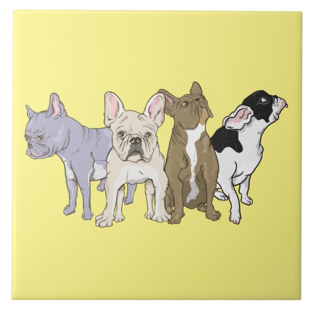 French Bulldogs Tile (Front)