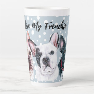 French Bulldogs watercolor Latte Mug