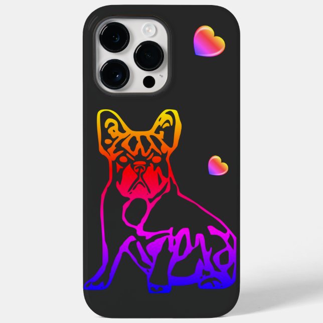 French Bulldogs with Heart French Bulldog Case-Mate iPhone Case (Back)