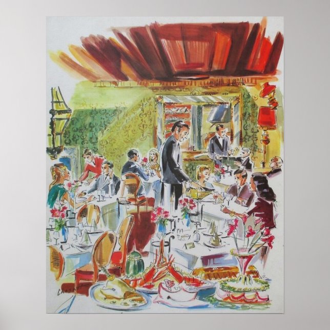 French Cafe 1960's Poster (Front)