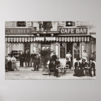 French cafe bar street scene