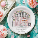 French Cafe Bonjour Bebe Paris Tea Baby Shower  Paper Plate<br><div class="desc">A wonderful addition to your baby shower party decor. French,  Paris theme. Please see the matching collection for all items we have available.</div>