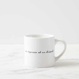 French Café Espresso and Cookie Script Cup