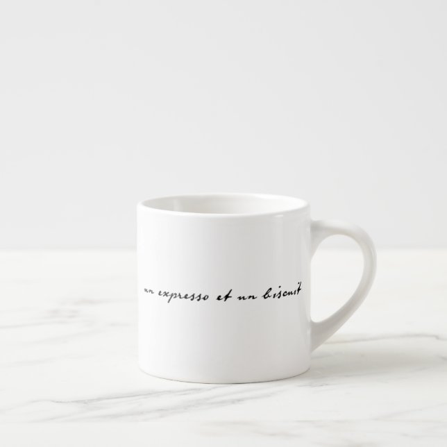 French Café Espresso and Cookie Script Cup (Right)