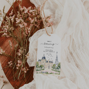 French Café Merci Beaucoup Parisian Watercolor Gift Tags