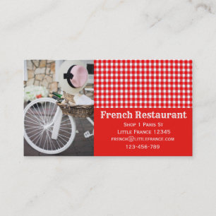 French cafe Patisserie restaurant business Business Card