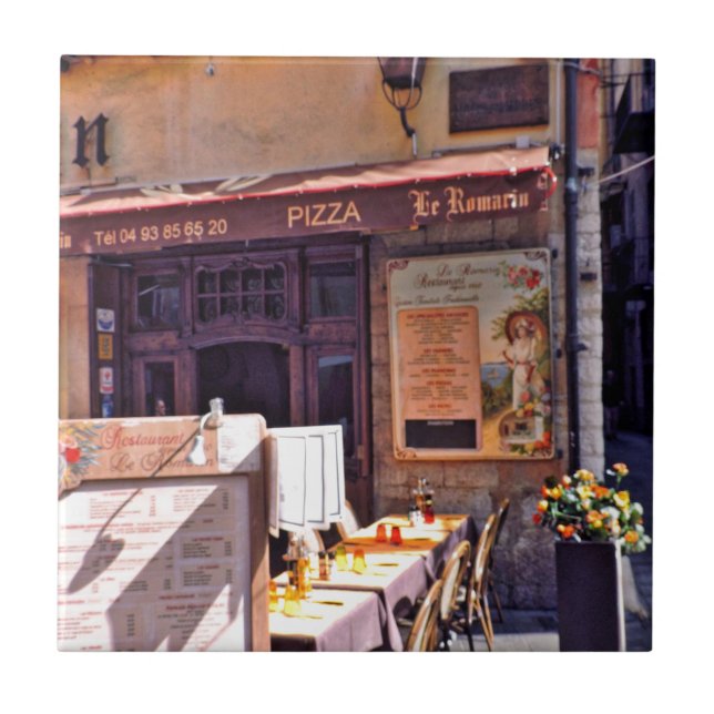 French cafe scene tile (Front)