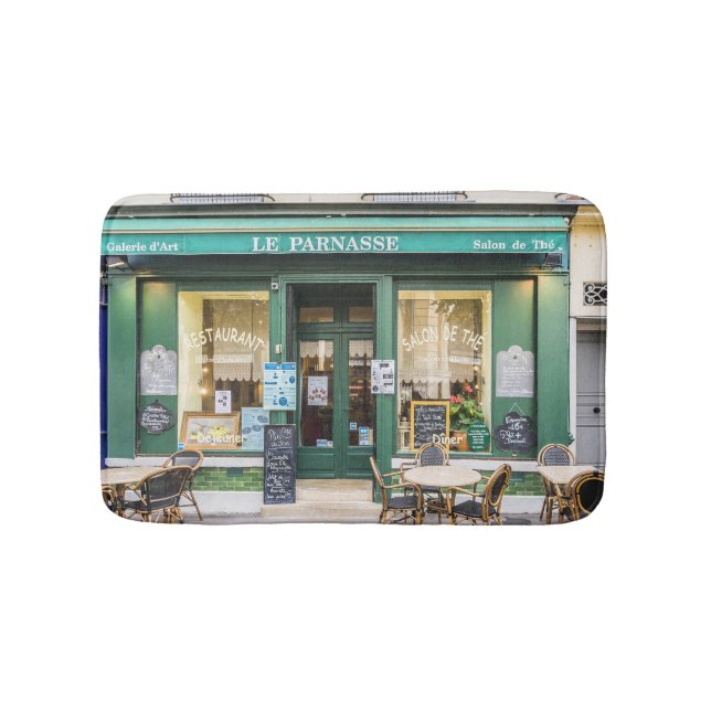 French cafes: Versailles cosy scene. Bath Mat (Front)