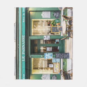 French cafes: Versailles cosy scene. Fleece Blanket
