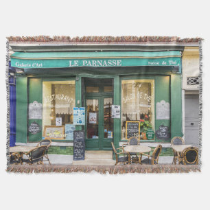 French cafes: Versailles cosy scene. Throw Blanket