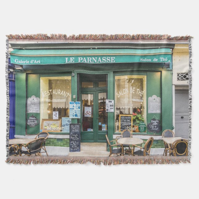 French cafes: Versailles cosy scene. Throw Blanket (Front)