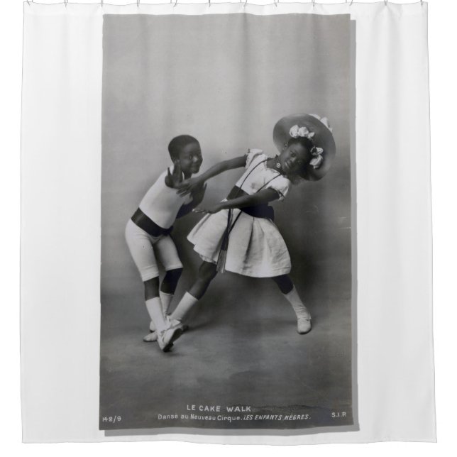 French Cake Walk Dancing of Black Children Shower Curtain (Front)