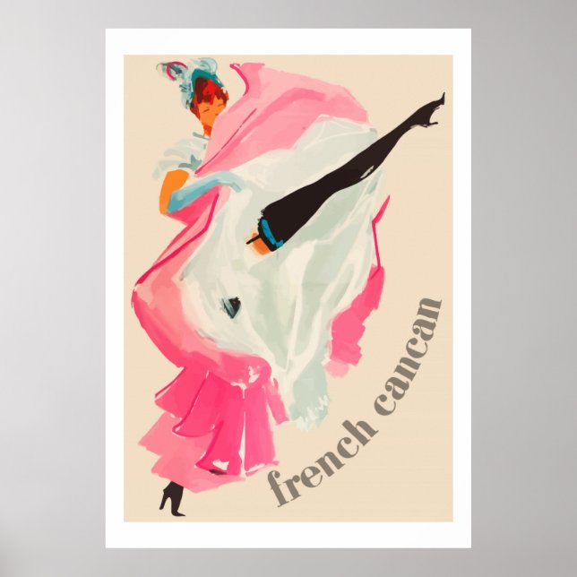 French Cancan (Vintage french ad) Poster (Front)