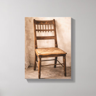 French Canvas Country Rustic Chair Print