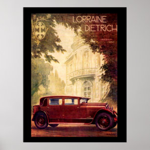 French Car 1920's Vintage Poster