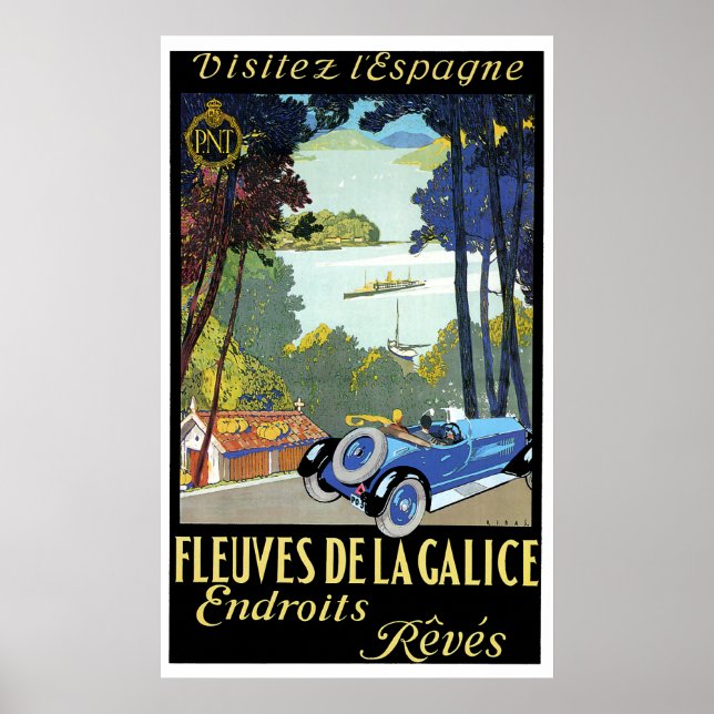 French Car Travel Ad Poster (Front)