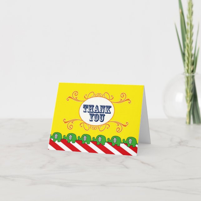 French Carnival ThankYou Thank You Card (Front)