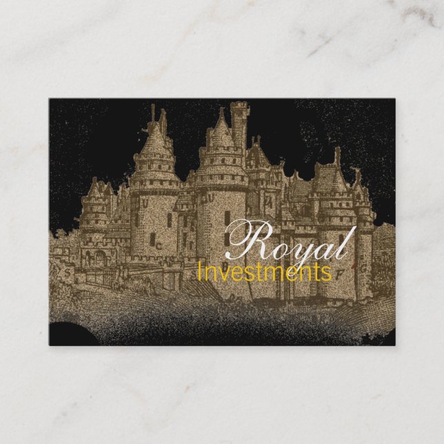 French Castle Royal Business Cards (Front)