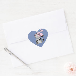 French cat kisses and hugs stickers