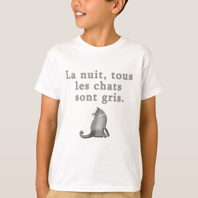 French Cats Saying Products T-Shirt (Front)