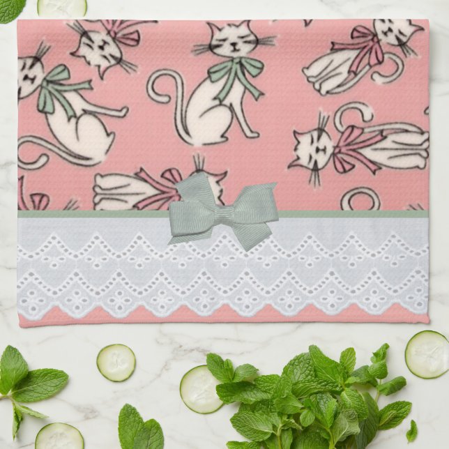 French Cats Tea Towel (Folded)