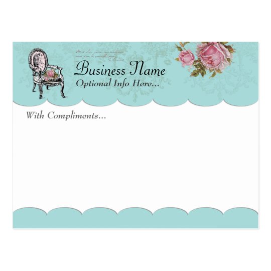 French Chair With Compliments Postcard