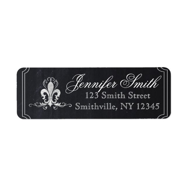French Chalkboard Address Label (Front)