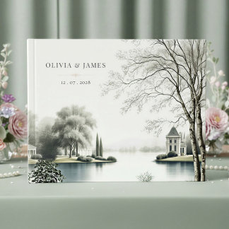 French Château Secret Garden Wedding Guest Book