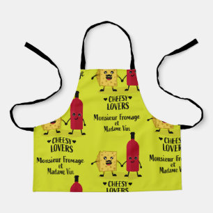 French cheese and wine gifts apron