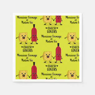 French cheese and wine gifts  napkin