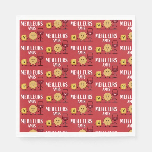 French cheese lovers  napkin (Front)