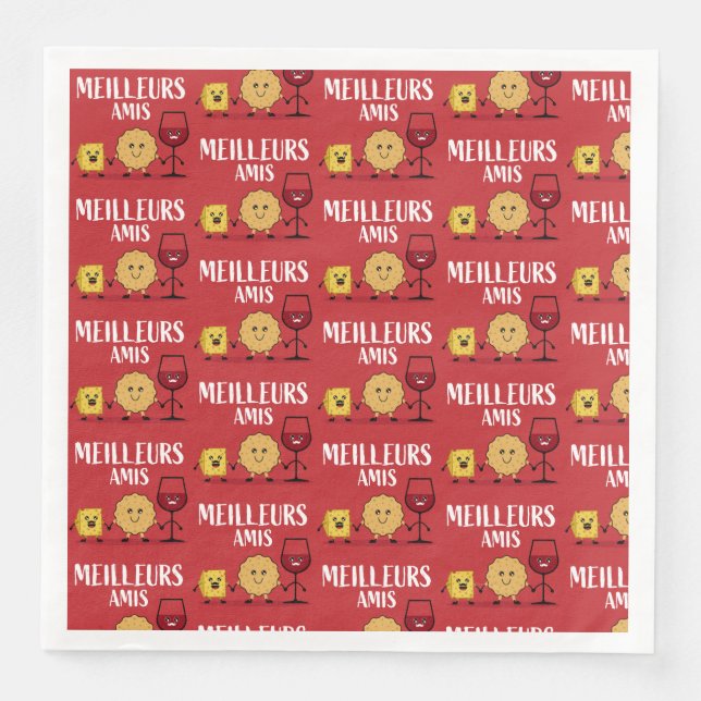 French cheese lovers  napkin (Front)