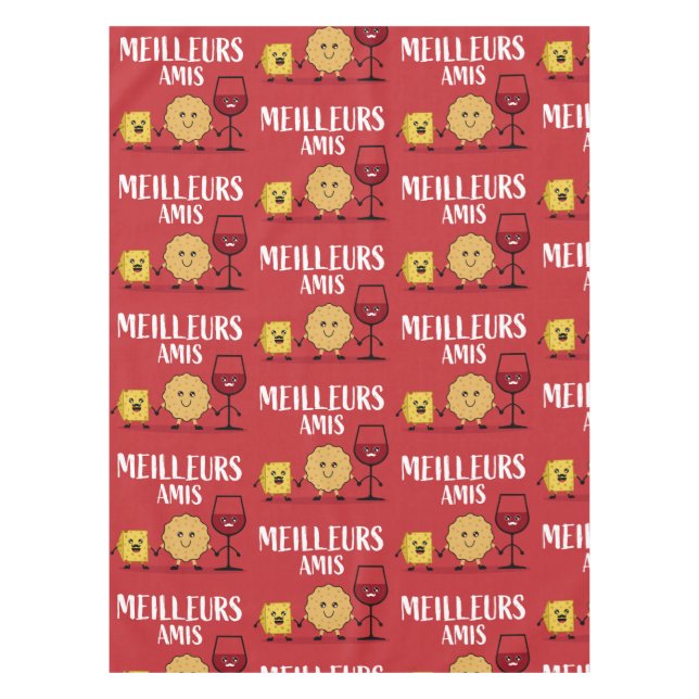 French cheese lovers  tablecloth (Front)