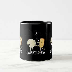 French Cheesy Lovers Cheesy Lovers Two-Tone Coffee Mug