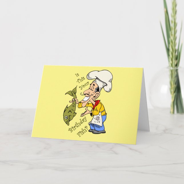 French Chef ~ Is This Your Birthday Fish? Card (Front)