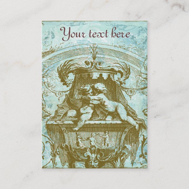 French Cherub Vintage Style Business Profile Cards (Front)