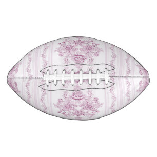 French chic,pink,toile,floral,pattern,victorian,Fl American Football