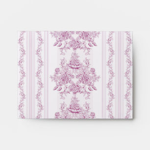French chic,pink,toile,floral,pattern,victorian,Fl Envelope
