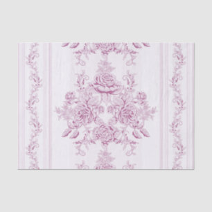 French chic,pink,toile,floral,pattern,victorian,Fl Tissue Paper