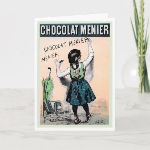 FRENCH "CHOCOLAT" VINTAGE POSTERART GREETING CARD